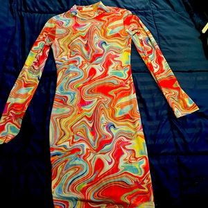 A colorful multi-use dress